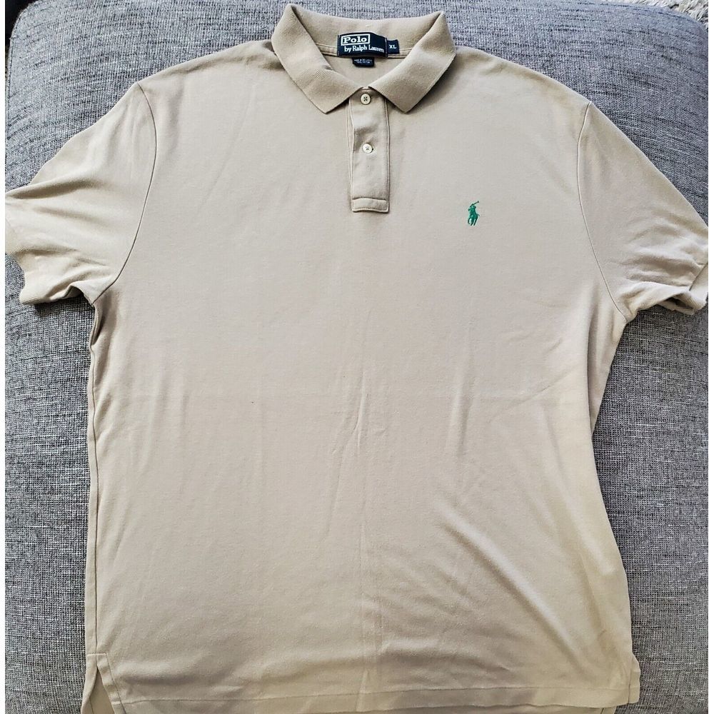 Polo Ralph‎ Lauren Men's Tan Polo Shirt Size XL